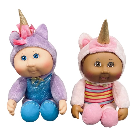 2 Cabbage Patch Kids Cuties Dolls 9" Fantasy Friends Collection Jewel Unicorn - Picture 1 of 3